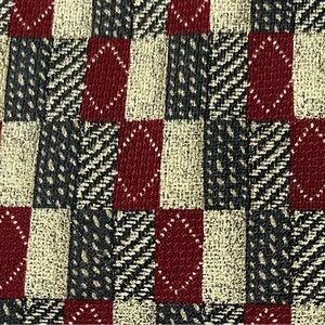 Daniel Craig Men's Necktie 100% Italian Silk Black Tan Red‎ Geometric Business